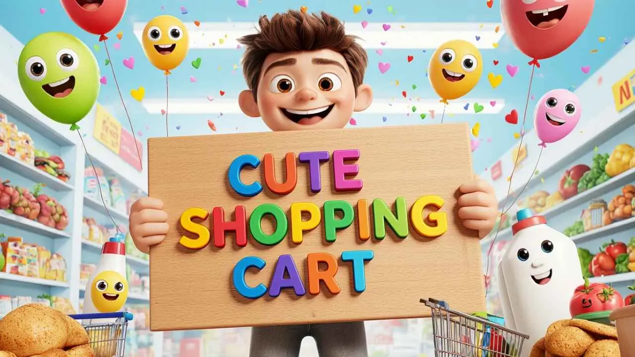 cute shopping cart