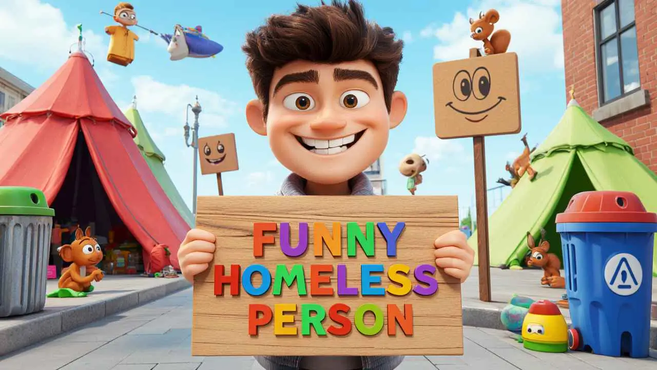 funny homeless person