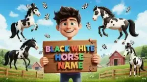 black white horse name