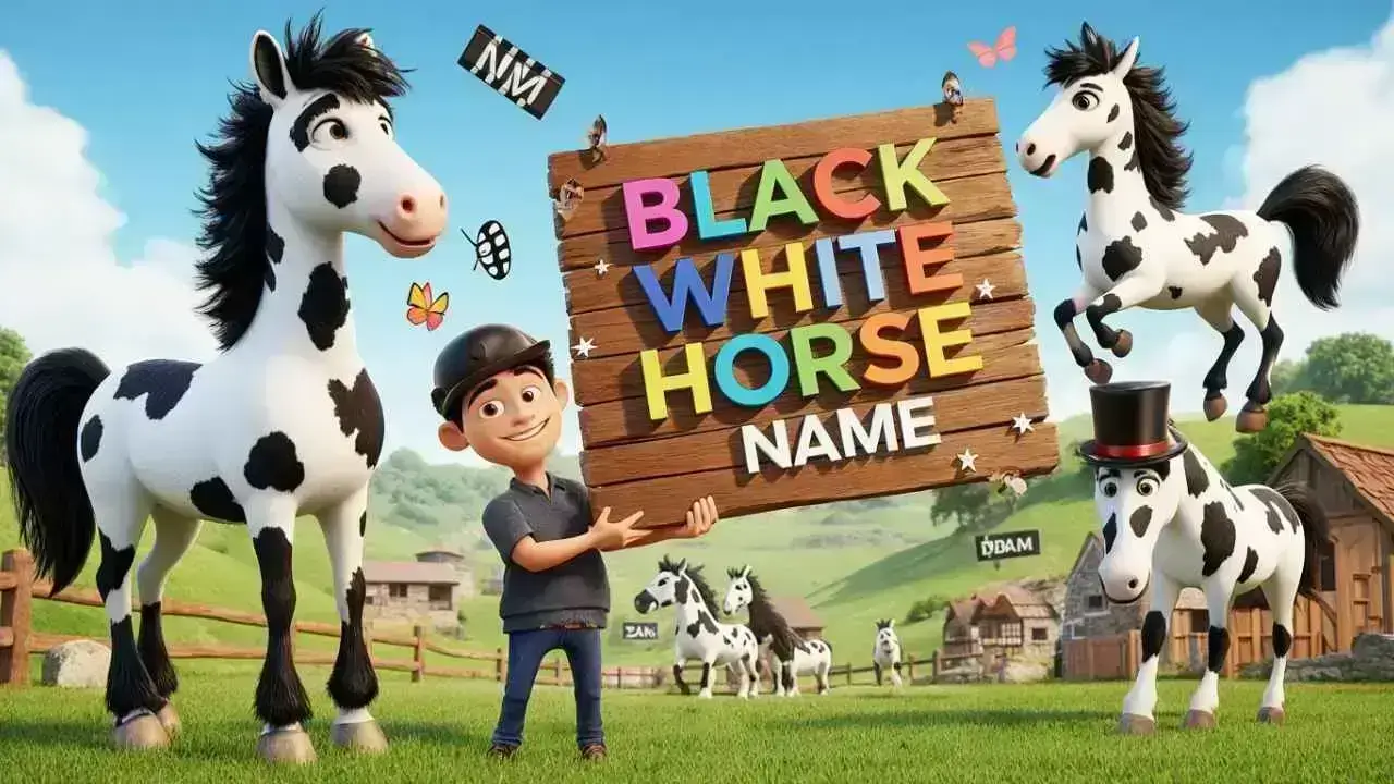 black white horse name